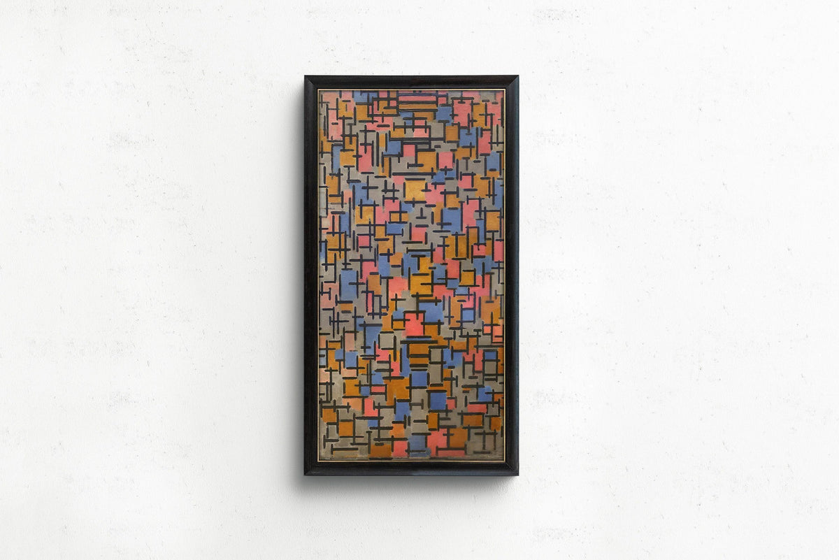 Affiche d'art Composition de Piet Mondrian (1916) : Impression Giclée Moderne du Milieu du Siècle (2x1)