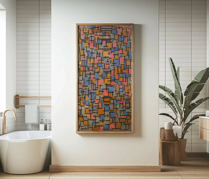 Affiche d'art Composition de Piet Mondrian (1916) : Impression Giclée Moderne du Milieu du Siècle (2x1)
