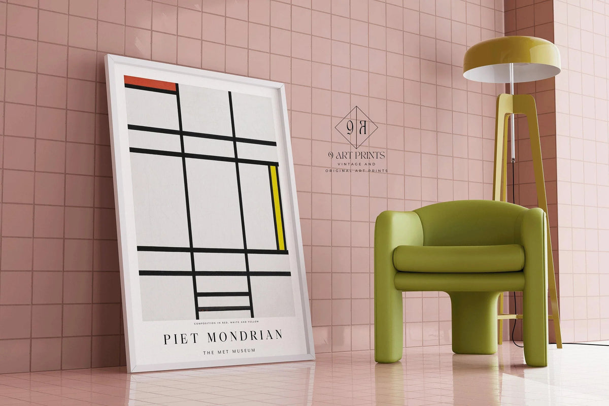 Piet Mondrian - Composition 1936 IMPRESSION | Affiche d'art moderne du milieu du siècle (disponible encadrée à la main ou sans cadre)