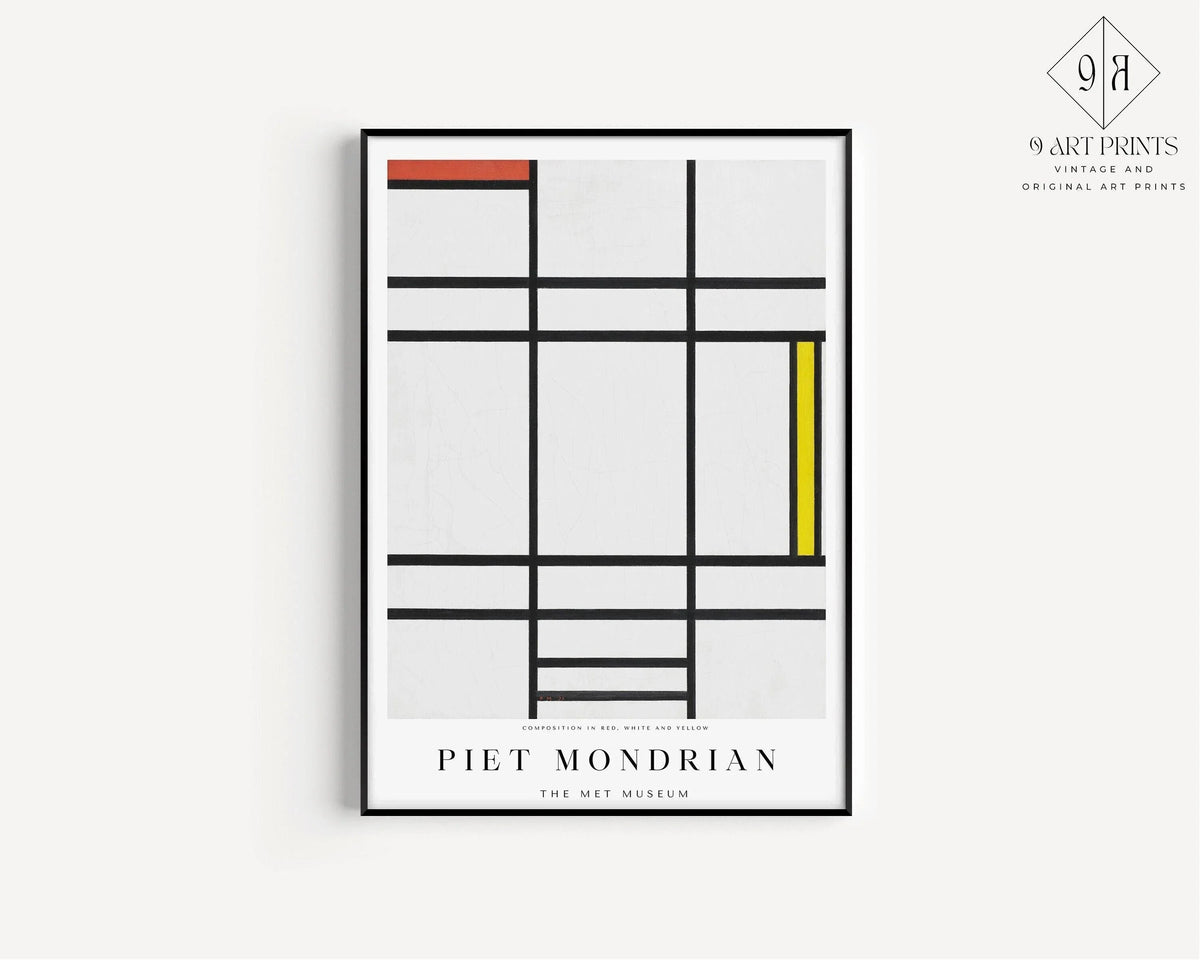 Piet Mondrian - Composition 1936 IMPRESSION | Affiche d'art moderne du milieu du siècle (disponible encadrée à la main ou sans cadre)