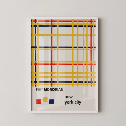 Affiche d'art Piet Mondrian New York City : Giclée moderne du milieu du siècle