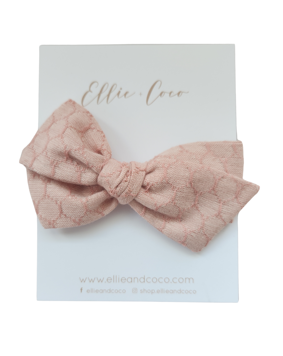 Nœud surdimensionné alvéolé rose