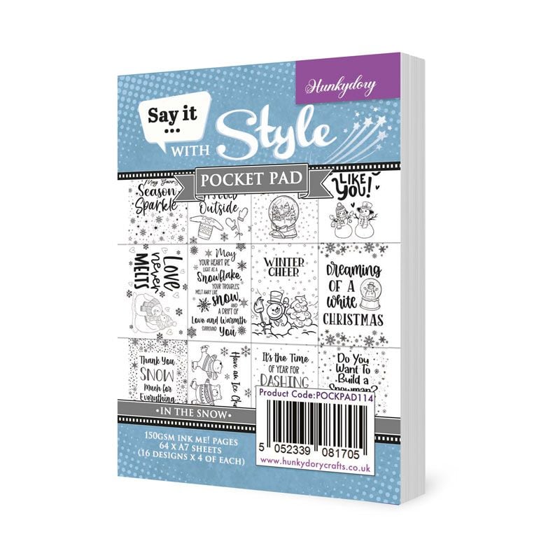 Blocs-notes de poche "Say It With Style" - Sous la neige