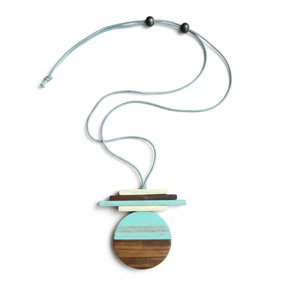 Wooden Geometric Shape Necklace