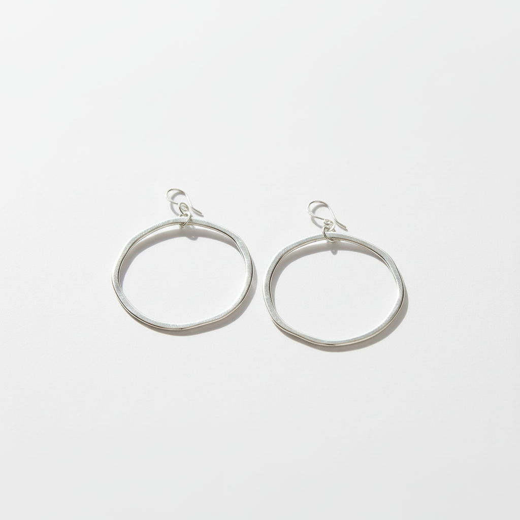 Boucles d'oreilles créoles en argent plaqué