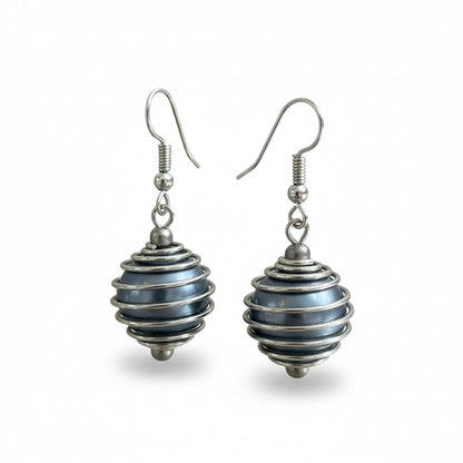 Boucles d'oreilles perles en spirale
