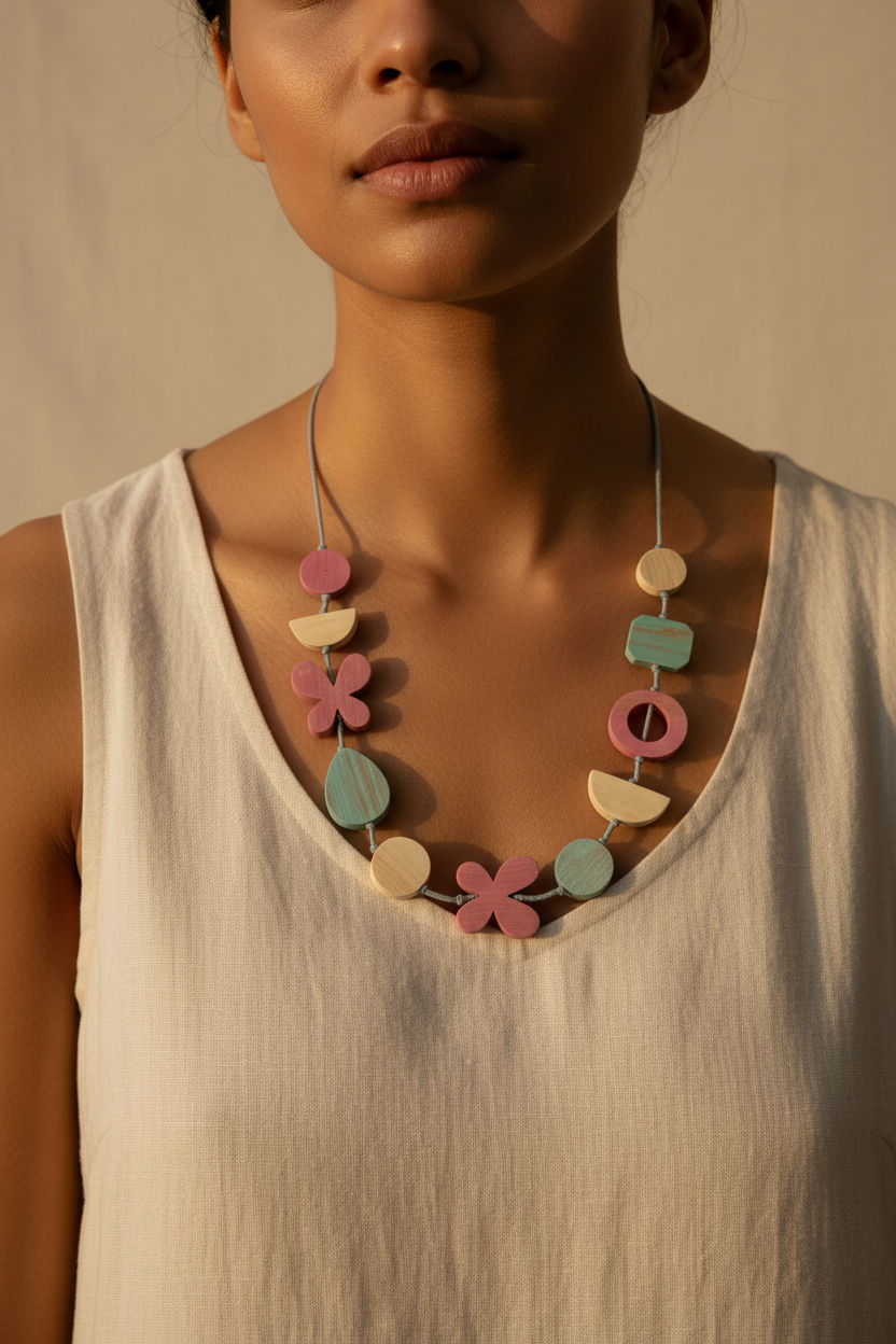 Wooden Butterfly Necklace