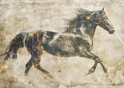 Art mural Cheval Illustration d'art vintage 03