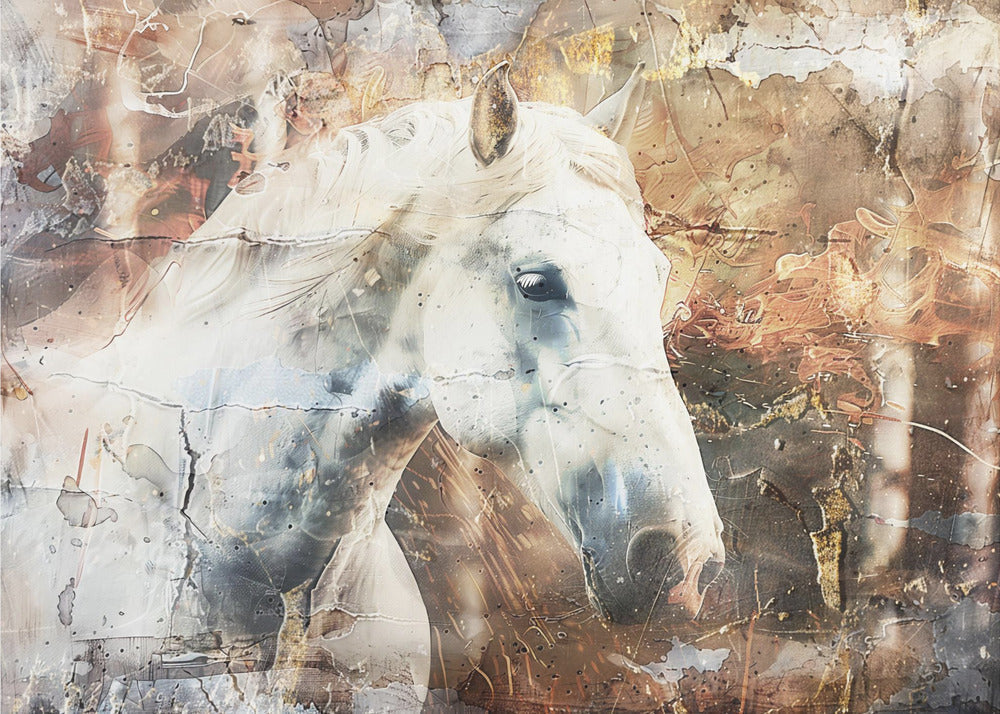 Décoration murale Cheval Animal Illustration d'art vintage Wallart 05