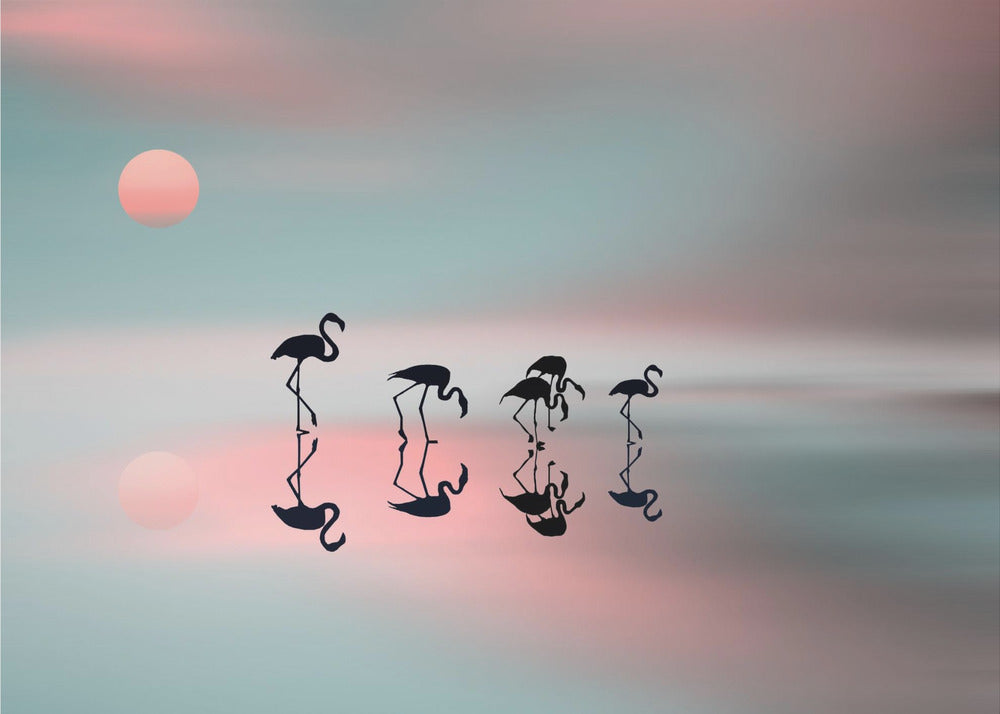 Flamants roses Wal Art Family.