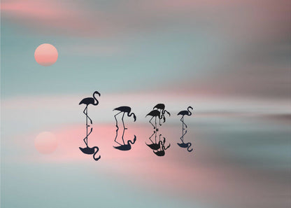 Flamants roses Wal Art Family.