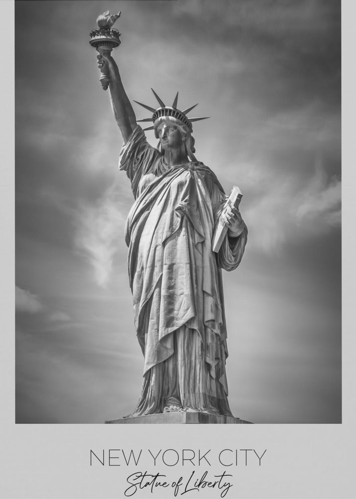 Black and White Statue of Liberty Canvas Wall Art | NEW YORK CITY Statue of Liberty
