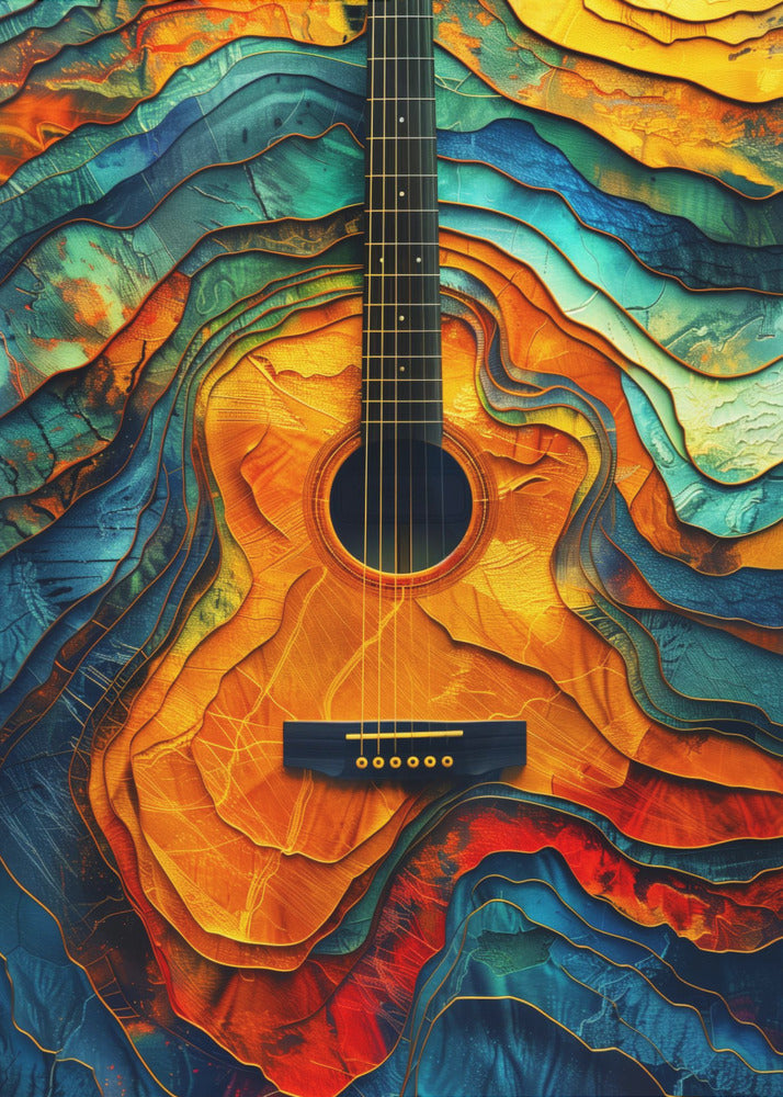 Impression sur toile Guitare Musique 6
