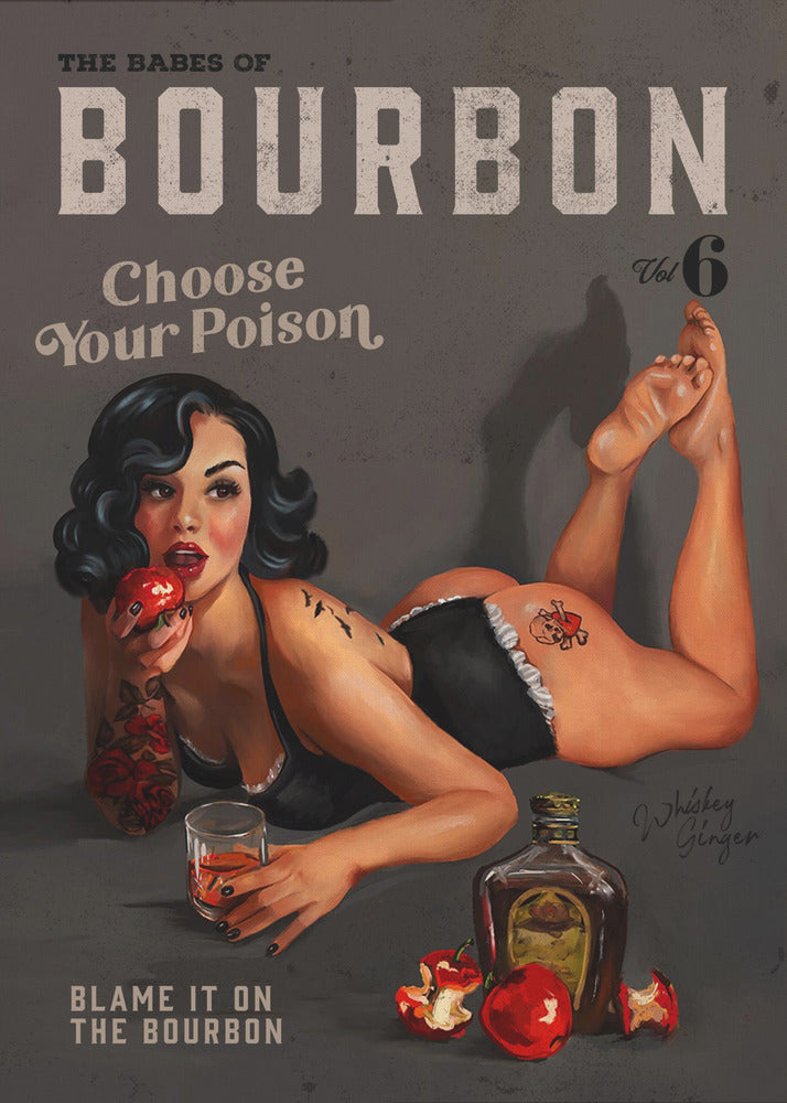 Art mural Babes of Bourbon Vol 6 Choisissez votre poison Pin-up sexy