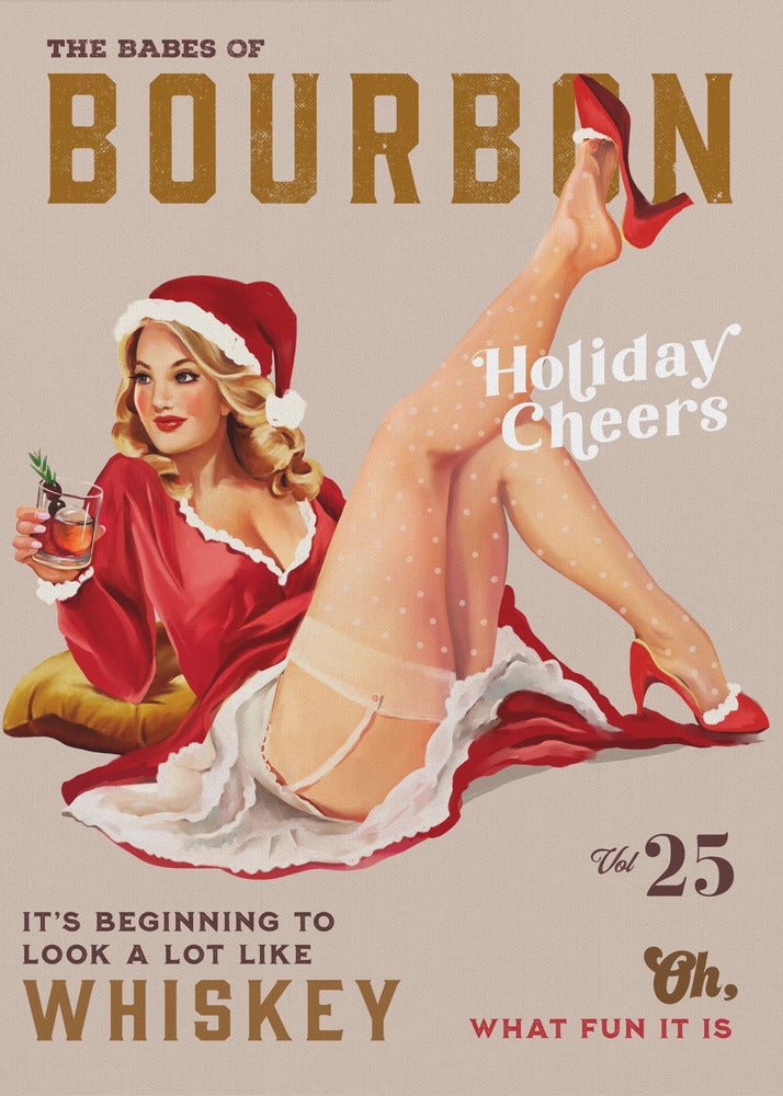 Décoration murale Les nanas de Bourbon Vol 25 Joie des fêtes Pin-up de Noël