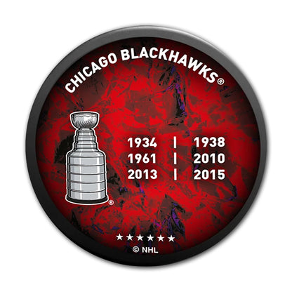 Bobby Hull Signed Blackhawks Puck 6-Time Stanley Cup