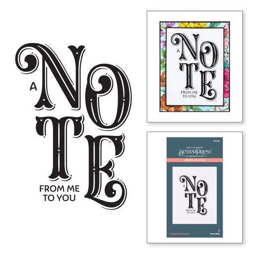 Une presse à imprimer « A Note from Me to You » de la collection BetterPress