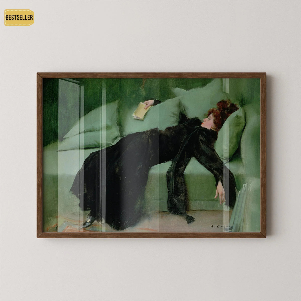Ramon Casas Giclee Print: Decadent Young Woman Fine Art, Handframed Option