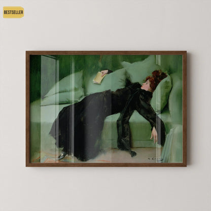 Ramon Casas Giclee Print: Decadent Young Woman Fine Art, Handframed Option