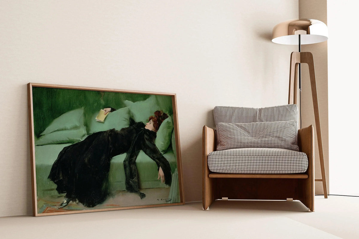 Ramon Casas Giclee Print: Decadent Young Woman Fine Art, Handframed Option