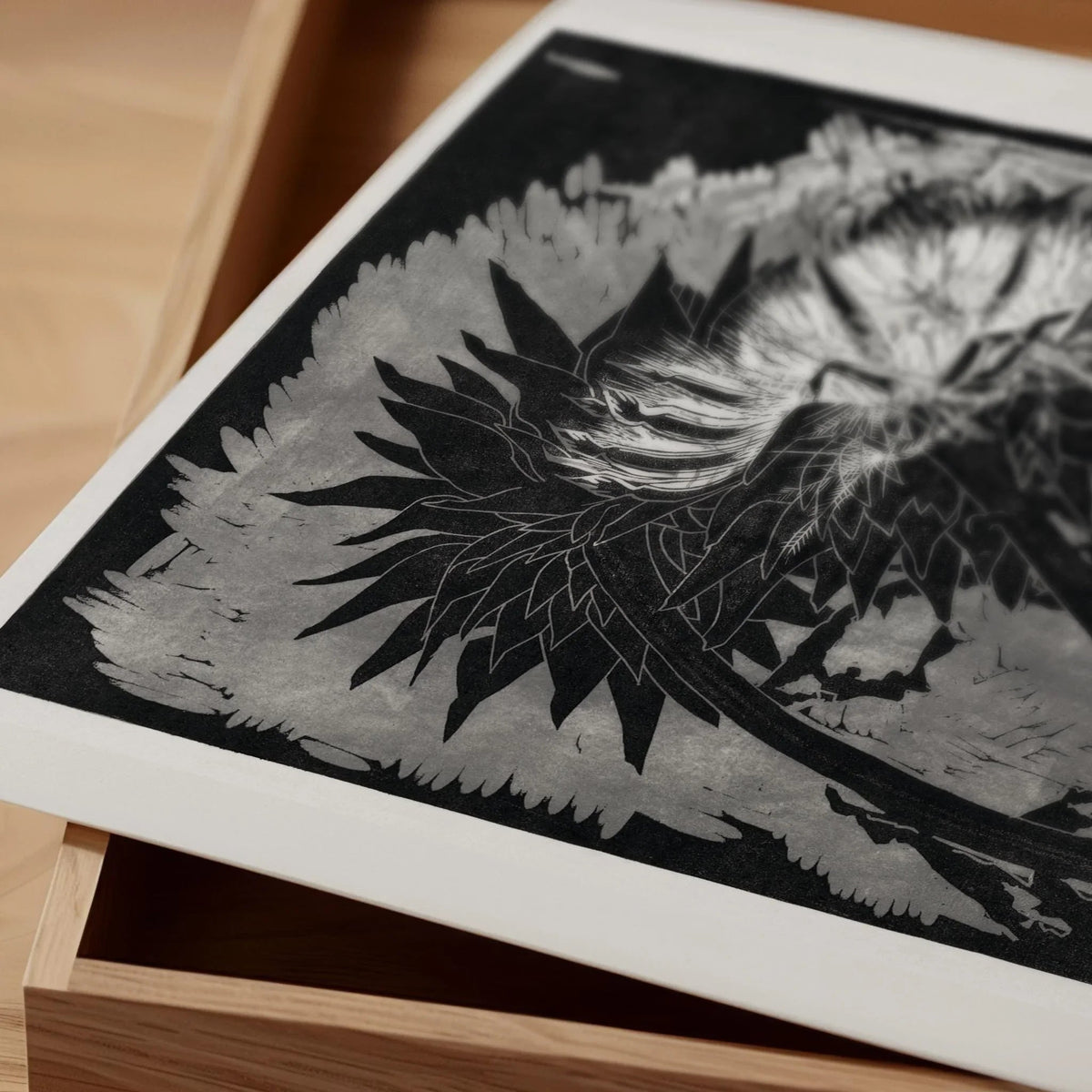 Reijer Stolk ‚Äì Artichokes in Shadow (1915) | A Striking Monochrome Woodcut (available handframed or unframed)