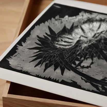 Reijer Stolk ‚Äì Artichokes in Shadow (1915) | A Striking Monochrome Woodcut (available handframed or unframed)
