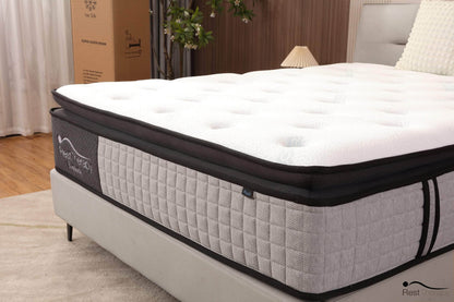 14" Euphoria Cooling Pillow Top Plush Hybrid Mattress – Gel Memory Foam & Pocket Coils