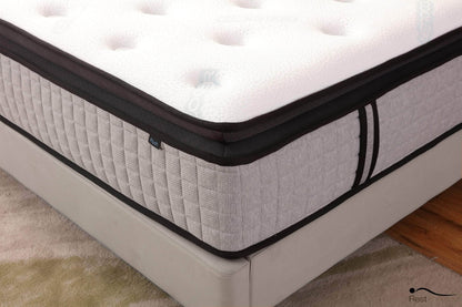 14" Euphoria Cooling Pillow Top Plush Hybrid Mattress – Gel Memory Foam & Pocket Coils