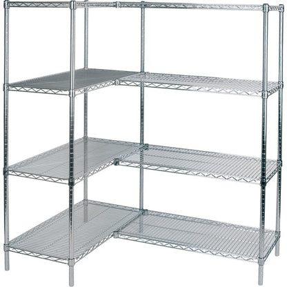 Tablettes grillagées chromées pour usage intensif