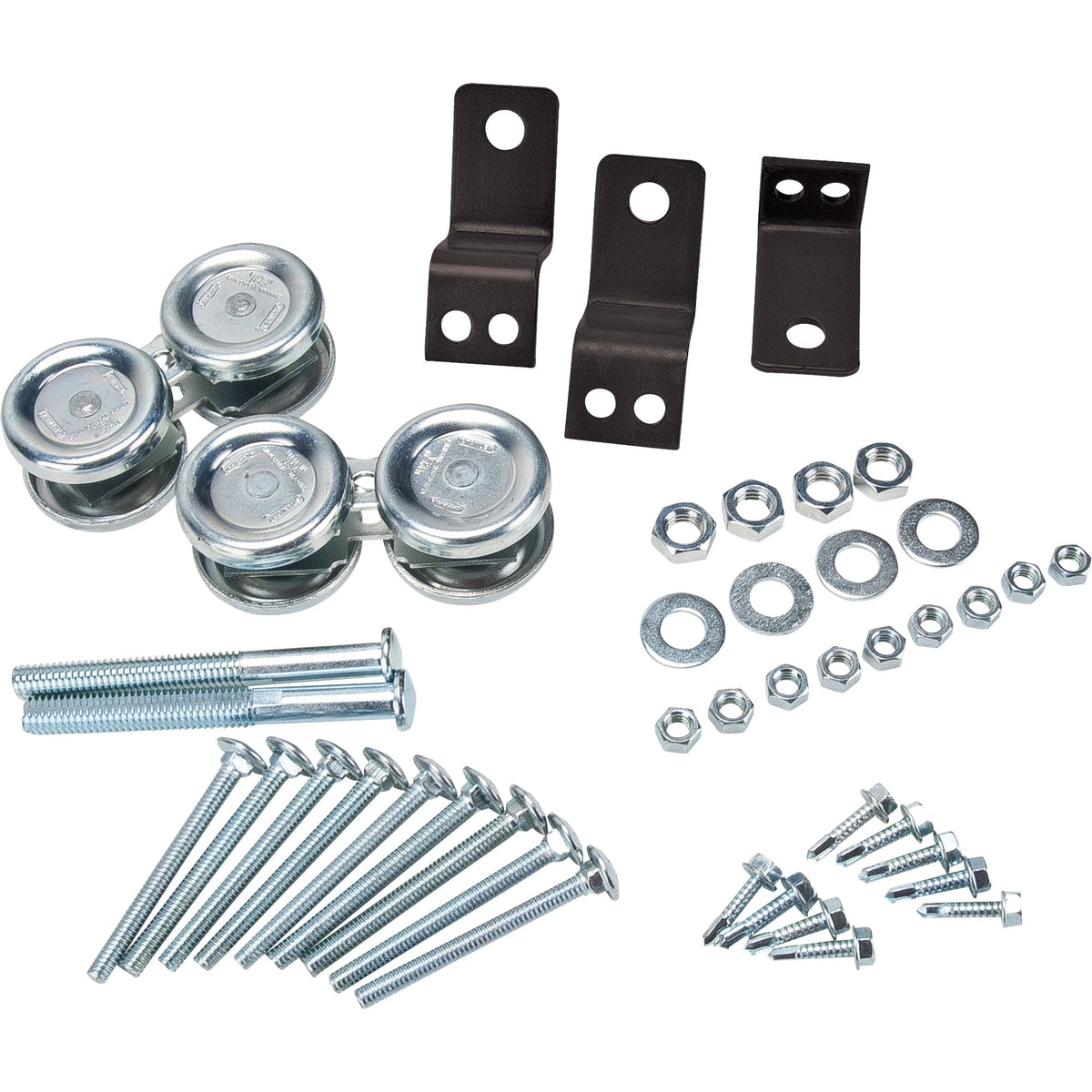 Kit de quincaillerie pour porte coulissante de cloison grillagée