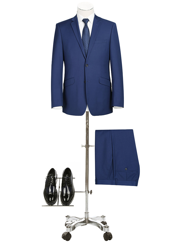 CRÉEZ VOTRE ENSEMBLE : Nouveau costume bleu ardoise royal (l'ensemble comprend un costume 2 pièces, une chemise, une cravate ou un nœud papillon et une pochette assortie)