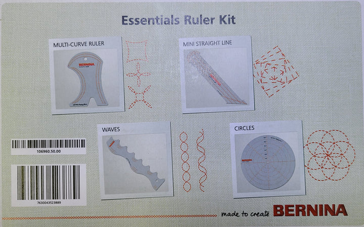 Kit de règles Bernina Essentials, ENSEMBLE DE 4 PIÈCES