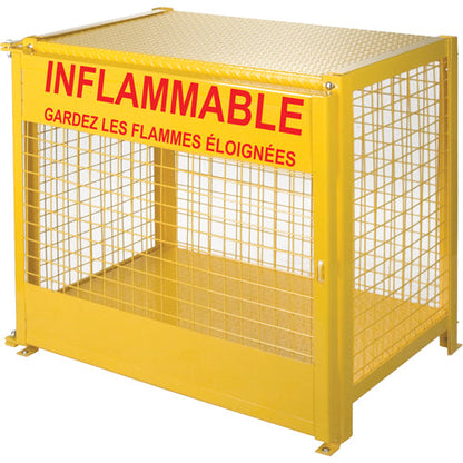 Armoires pour bouteilles de gaz, capacité 6 bouteilles, 111,8 cm l x 76,2 cm P x 94 cm H, jaune