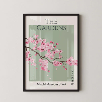 Sakura Cherry Blossom Museum Art Print: Emerald Green