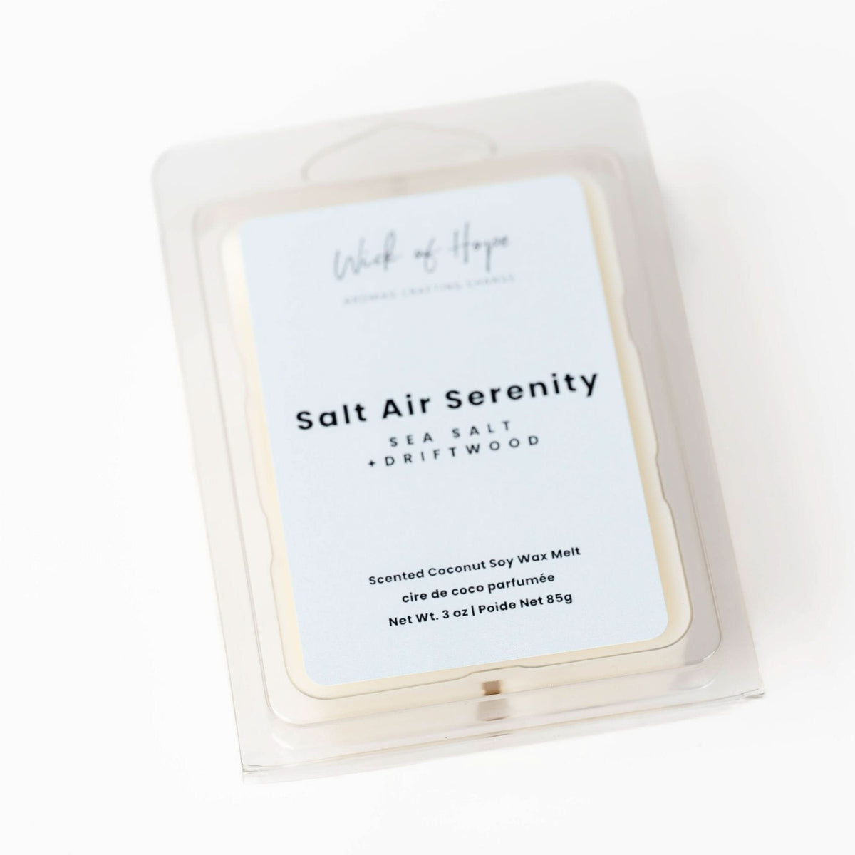 Galet de cire parfumée Sérénité marine | Sel marin + Bois flotté