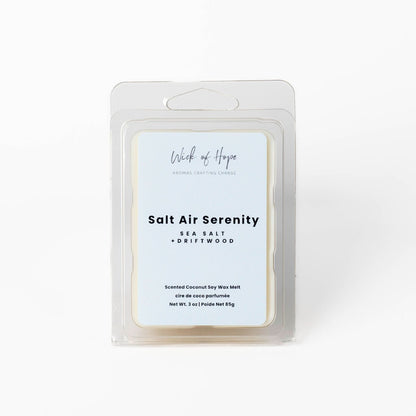 Galet de cire parfumée Sérénité marine | Sel marin + Bois flotté