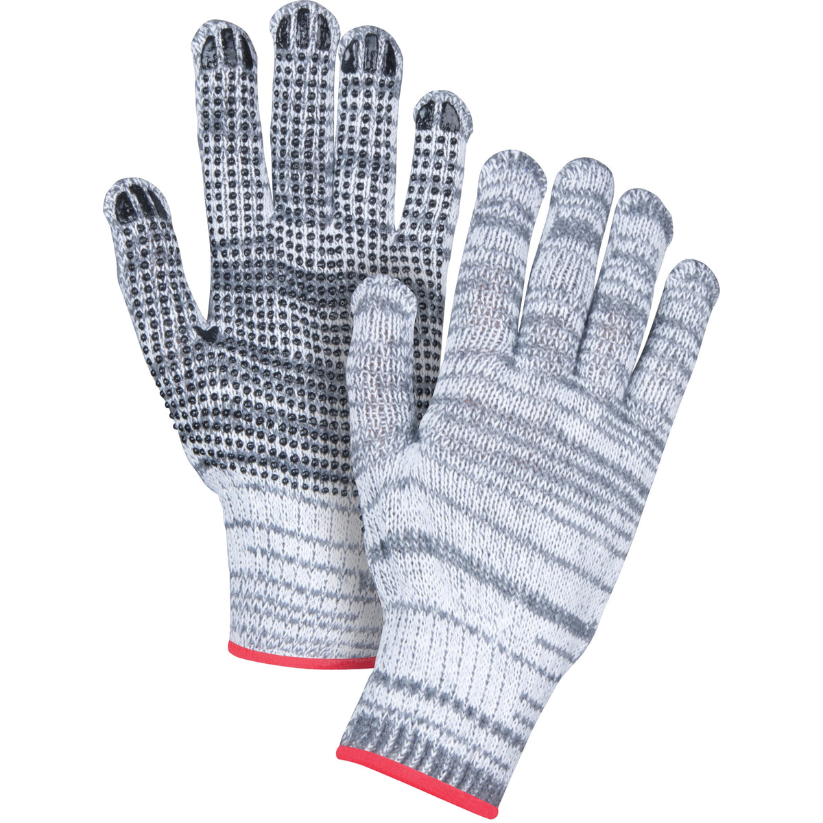 Gants tricotés à pois