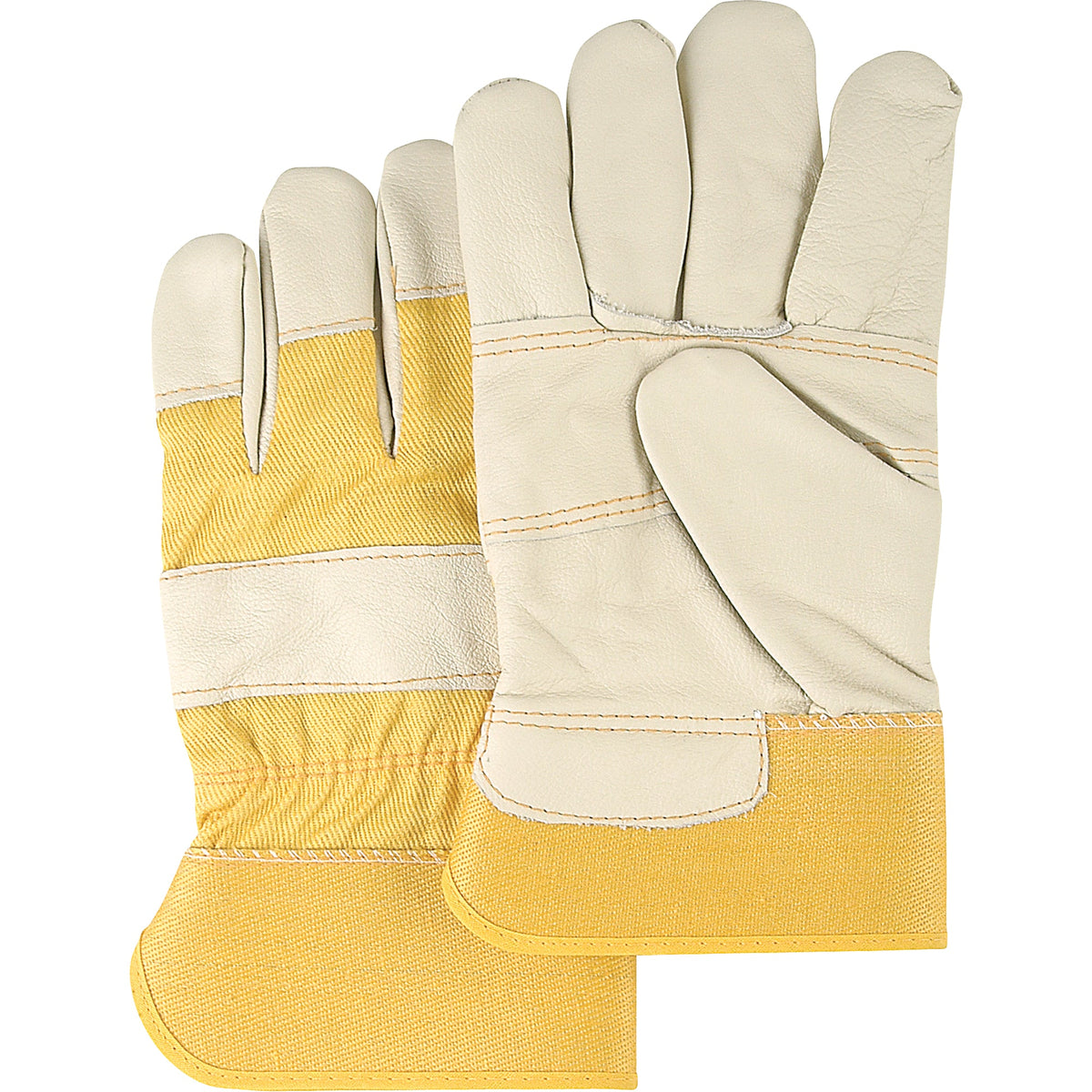 Gants de protection pour menuisier, grande taille, paume en cuir de vachette pleine fleur, doublure intérieure en coton