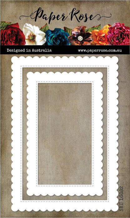 Matrices de découpe en métal, Cadres rectangulaires festonnés 16682