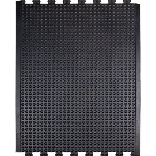 Tapis anti-fatigue Dome, à bulles, 3' x 4' x 1/2", noir, caoutchouc