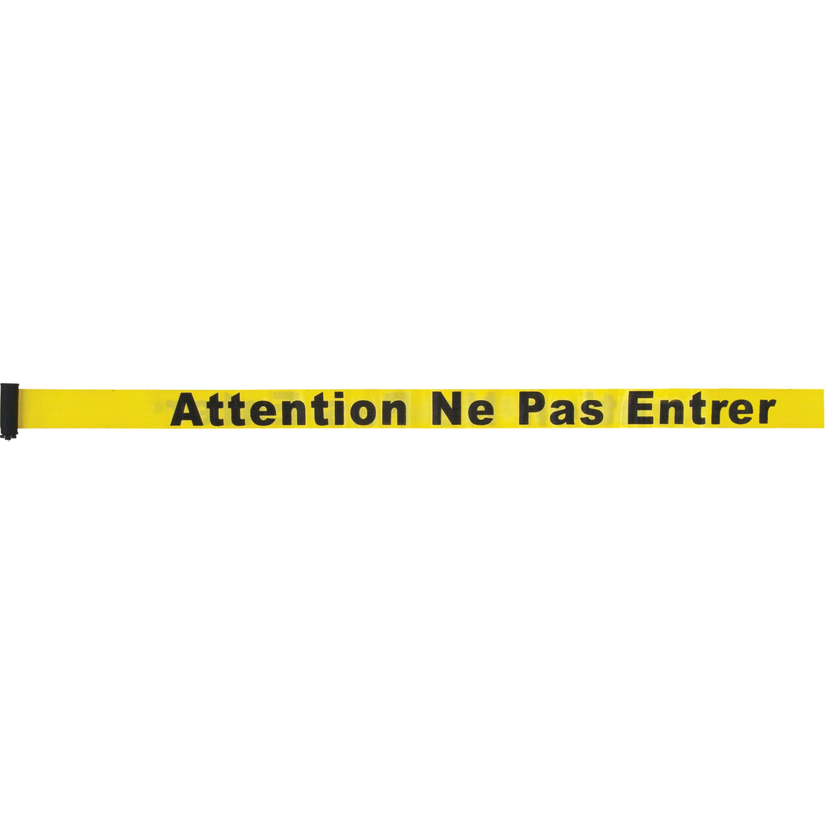 Cassette à bande pour barrières de contrôle de foule à construire soi-même, Attention ne pas entrer, 2,13 m, Bande jaune