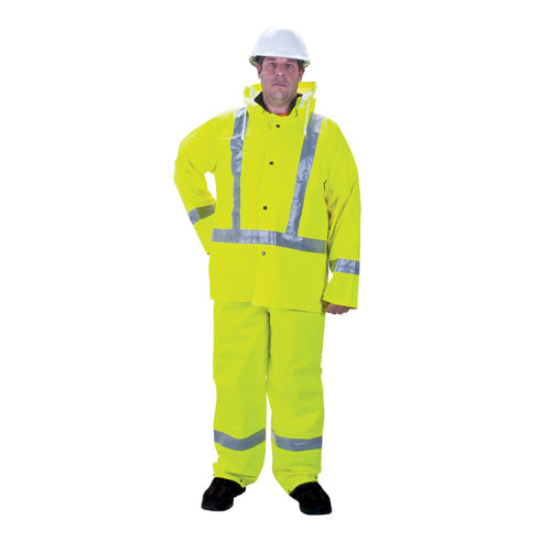 Ensemble de pluie haute visibilité RZ900, polyester/PVC, taille M, jaune citron