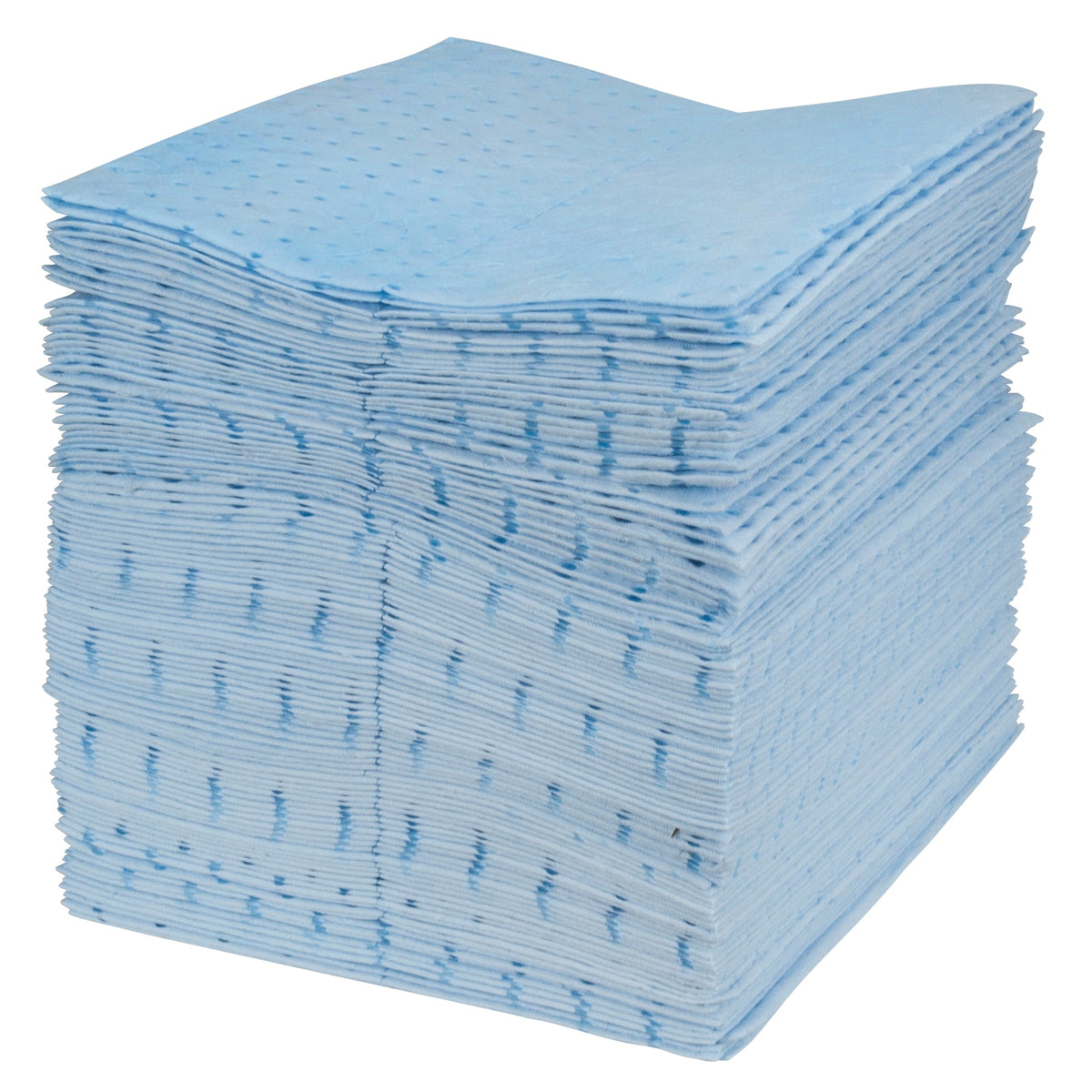 Premium Blue Bonded Sorbent Pads, Oil Only, 15" x 17", 30 gal. Absorbancy