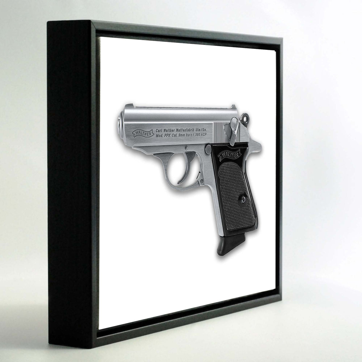 Set of 12 Mini Framed Gun Canvas Prints | 7.25-Inch Squares