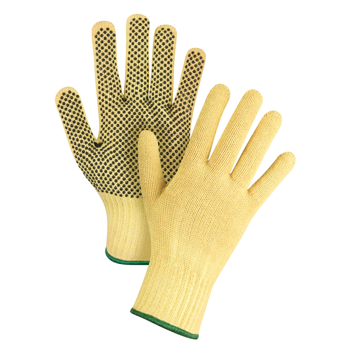 Dotted Seamless String Knit Gloves, 8/Medium, 7 Gauge, PVC Coated, ASTM ANSI Level A2/EN 388 Level 3