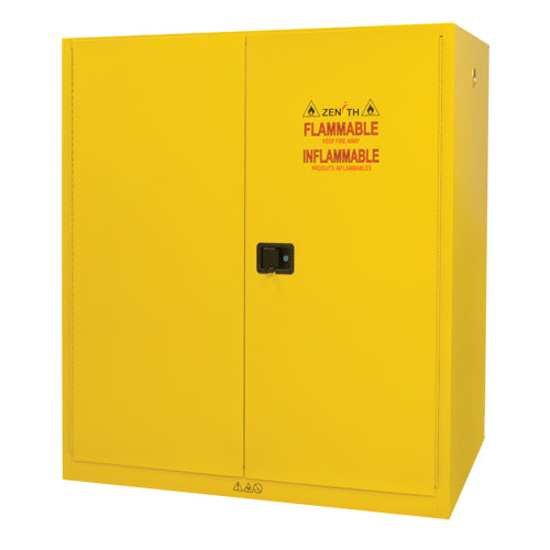 Armoire de stockage verticale pour fûts, capacité 110 gal. US, 2 fûts, jaune