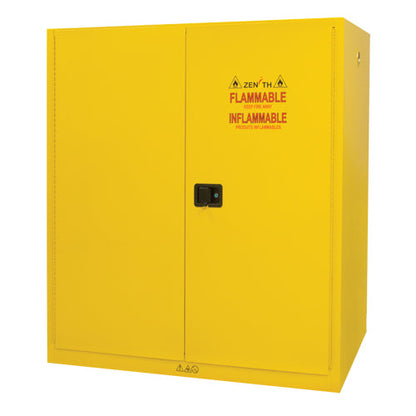 Armoire de stockage verticale pour fûts, capacité 110 gal. US, 2 fûts, jaune
