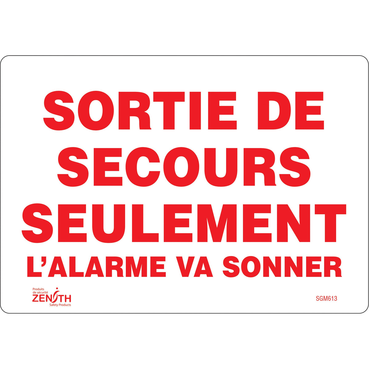 Panneau « Sortie de Secours »