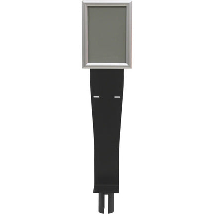 Sign & Dispenser Holder for Crowd Control Post, Black