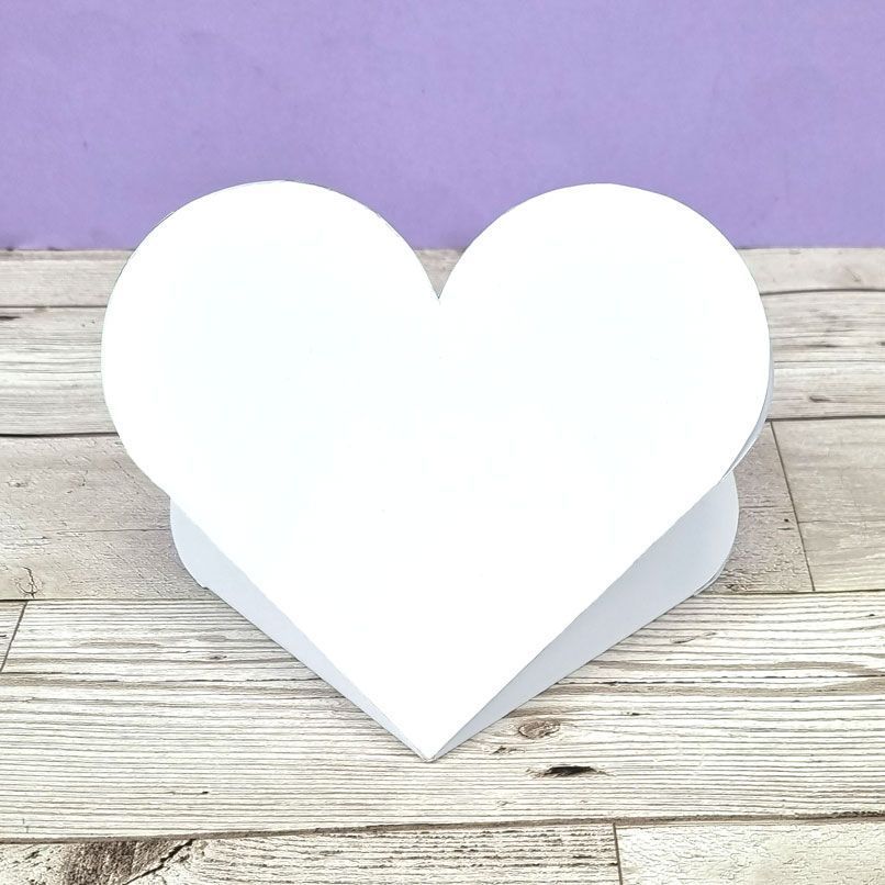 Blancs de cartes et enveloppes de luxe prédécoupés – Carte pliée en forme de cœur